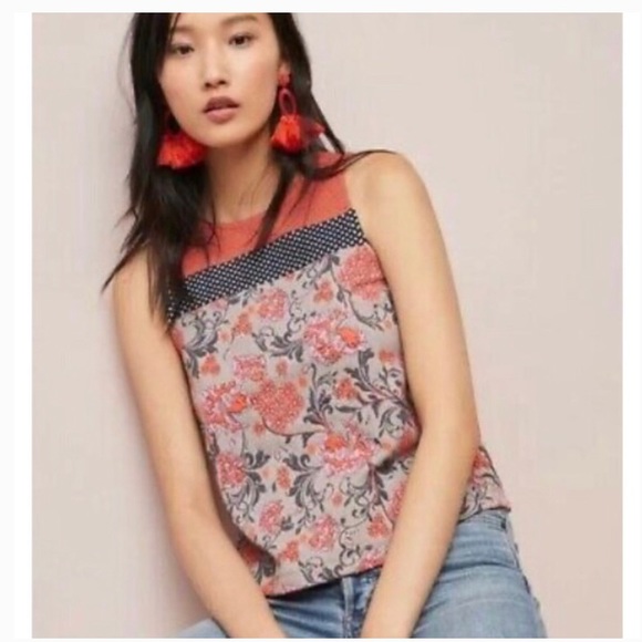 Anthropologie Meadow Rue Sleeveless Blouse - Picture 2 of 11